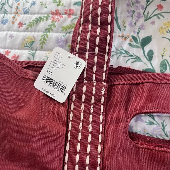 NWT Free People Caravan Canvas Tote in Terracotta - Picture 6 of 7